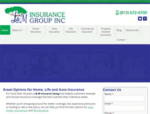 Tablet Screenshot of landminsurancegroup.com